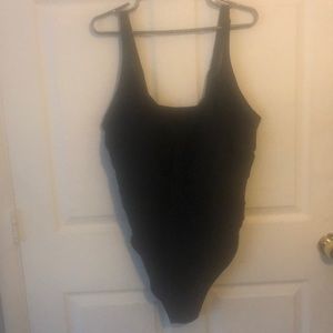 Black one piece bathing suit